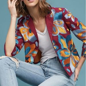 Anthro Woodstock Embroidered Jacket NWT